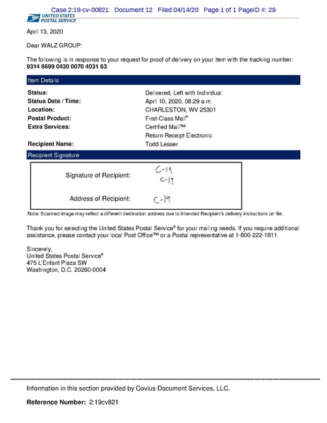 File:Case 2-19-cv-00821 - 12 - Return Receipt Card.pdf