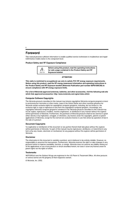 File:68P80906Z54-D Motorola HT MTX PRO Basic Service Manual.pdf - W9CR